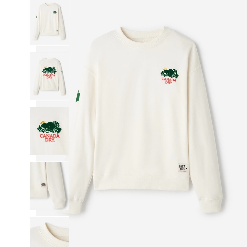 Roots Canada Dry X Roots 🇨🇦 Limited Edition sweat shirt size 2 women S men XS